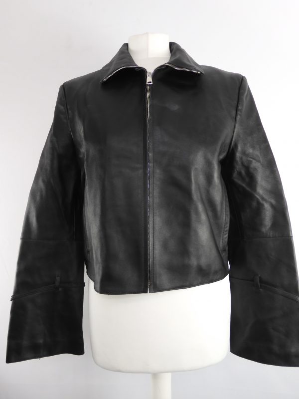 Wandler Electra Black Leather Jacket, Size S.