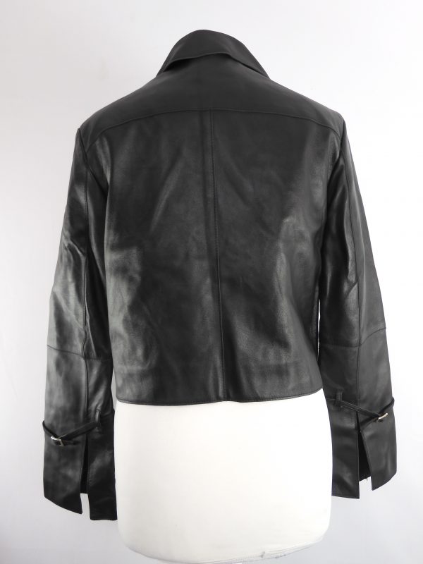 Wandler Electra Black Leather Jacket, Size S. - Image 4