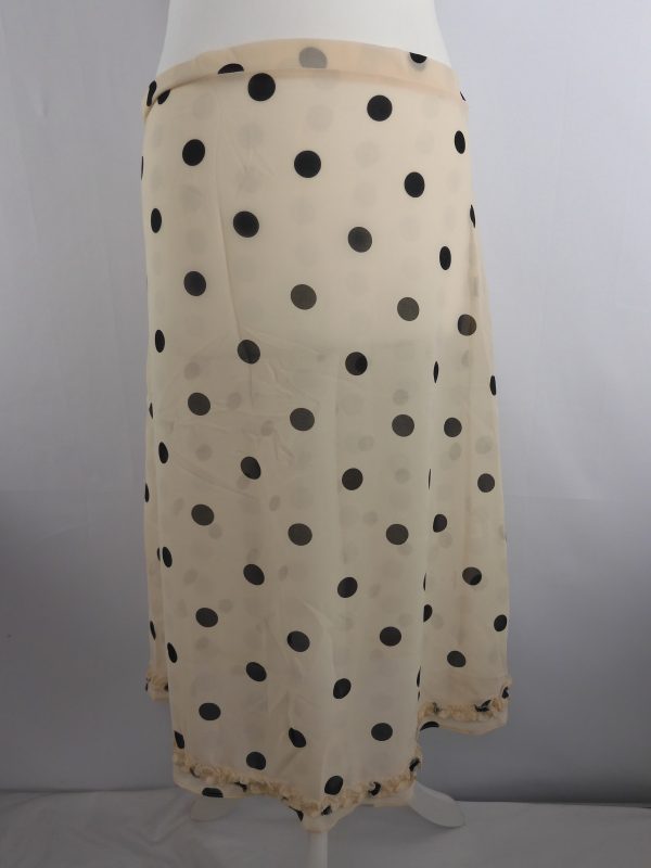 Susamusa Meadow Skirt, Butter Polka Dot Skirt, Size S.
