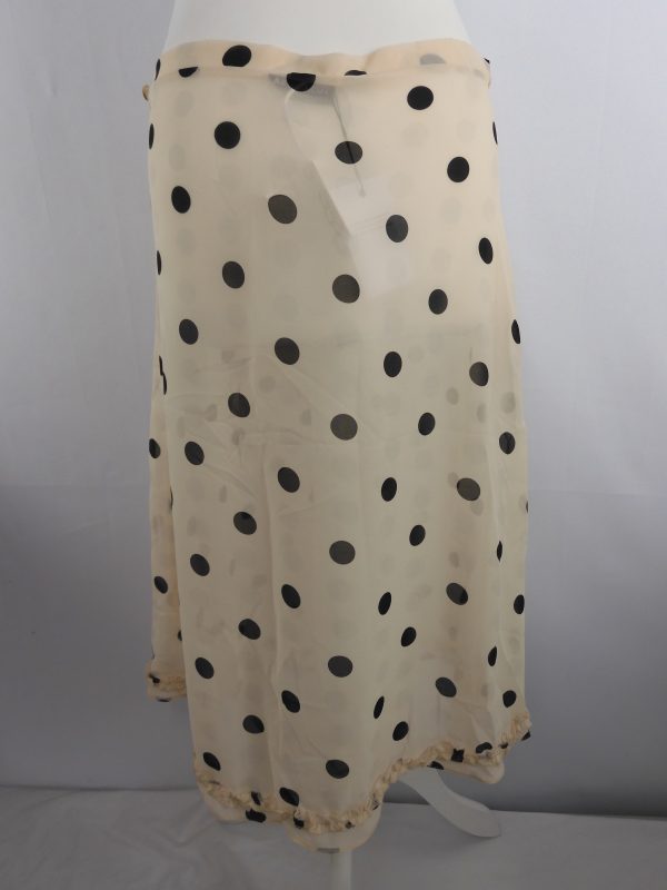 Susamusa Meadow Skirt, Butter Polka Dot Skirt, Size S. - Image 4