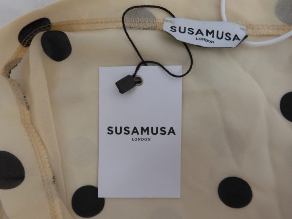 Susamusa Meadow Skirt, Butter Polka Dot Skirt, Size S. - Image 6