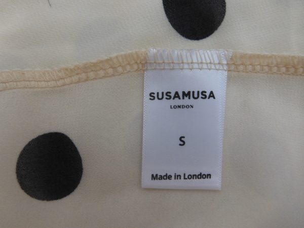 Susamusa Meadow Skirt, Butter Polka Dot Skirt, Size S. - Image 7