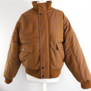 Nagnata Wool Check Bomber Jacket, Size XS.