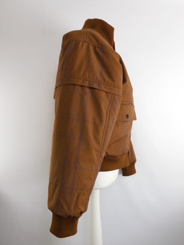 Nagnata Wool Check Bomber Jacket, Size XS. - Image 3