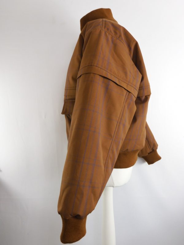 Nagnata Wool Check Bomber Jacket, Size XS. - Image 5