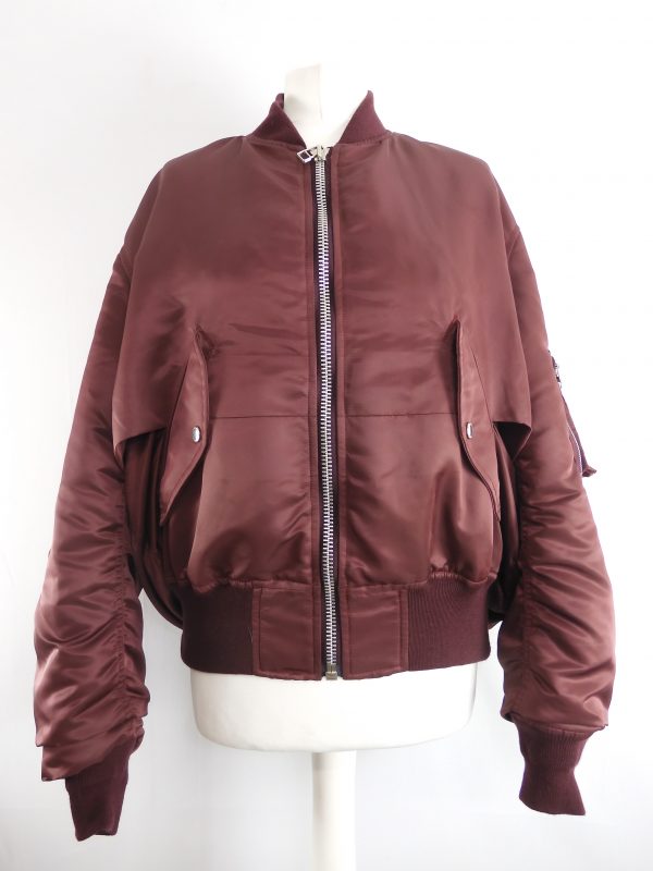 John Lawrence Sullivan Nylon Massive Round Sleeve Bomber Jacket, Size L.