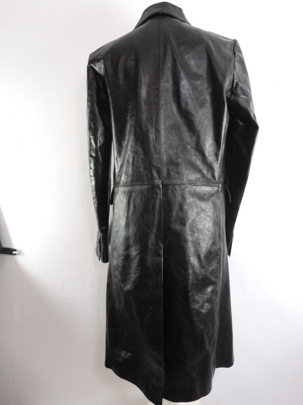 Our Legacy Stingray True Dye Black Leather Coat, Size 36. - Image 4
