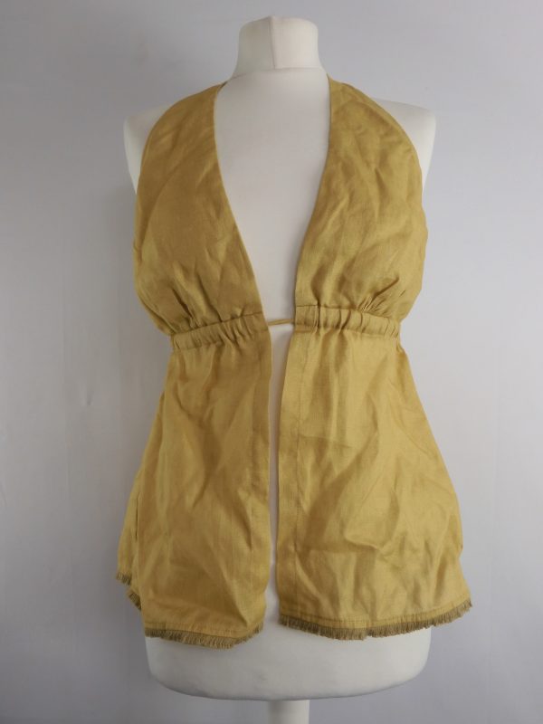 Sanne, Mirage Verde Halter Neck Top, Size 8.