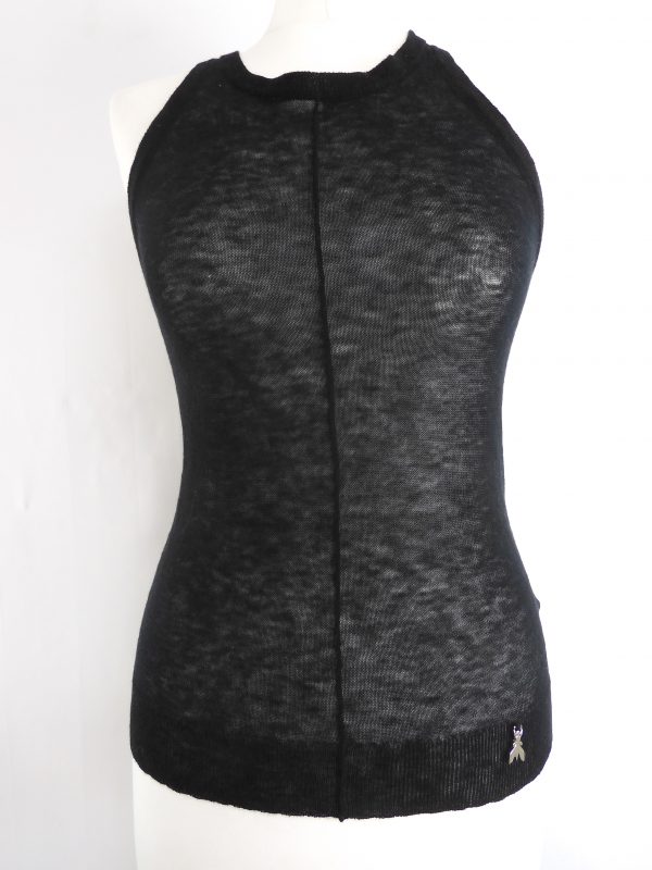 Patrizia Pepe Black Tank Top, Size 8.
