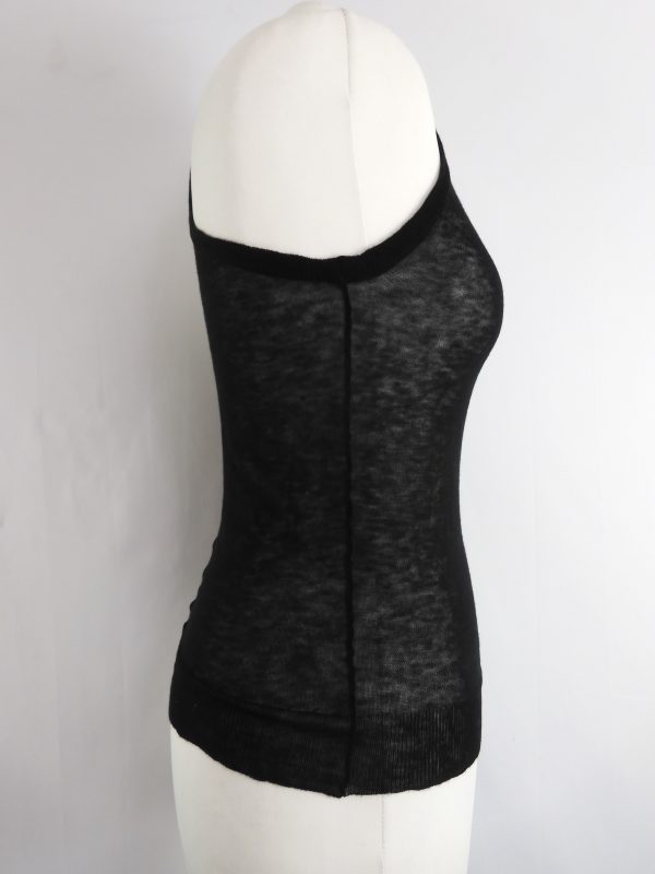 Patrizia Pepe Black Tank Top, Size 8. - Image 4