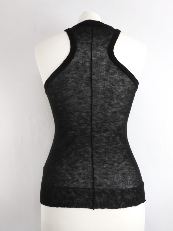 Patrizia Pepe Black Tank Top, Size 8. - Image 5
