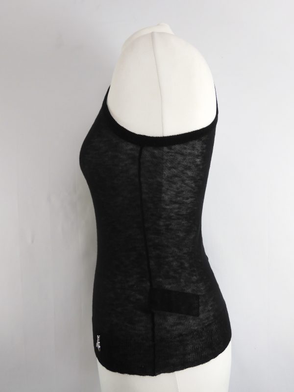 Patrizia Pepe Black Tank Top, Size 8. - Image 6