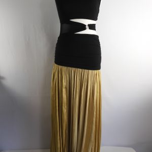 Bec & Bridge, Serene ASYM Maxi Dress - Black / Straw, Size 8.