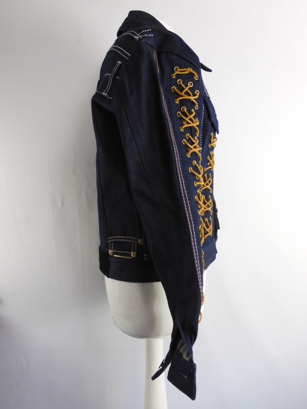 EYTYS Purple Velvet Rodeo Denim Jacket, Size M - Image 3