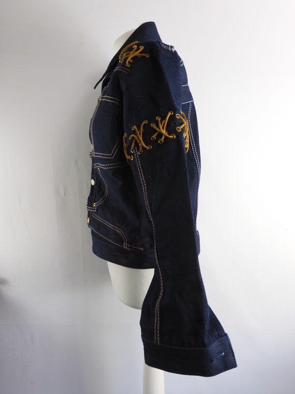 EYTYS Purple Velvet Rodeo Denim Jacket, Size M - Image 5