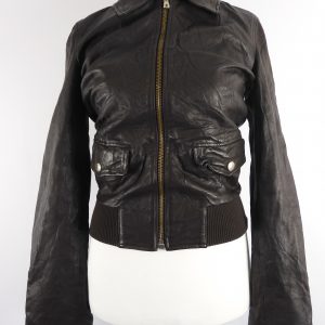Dolce & Gabbana Leather Biker / Bomber Jacket - Size 40 / S / 8