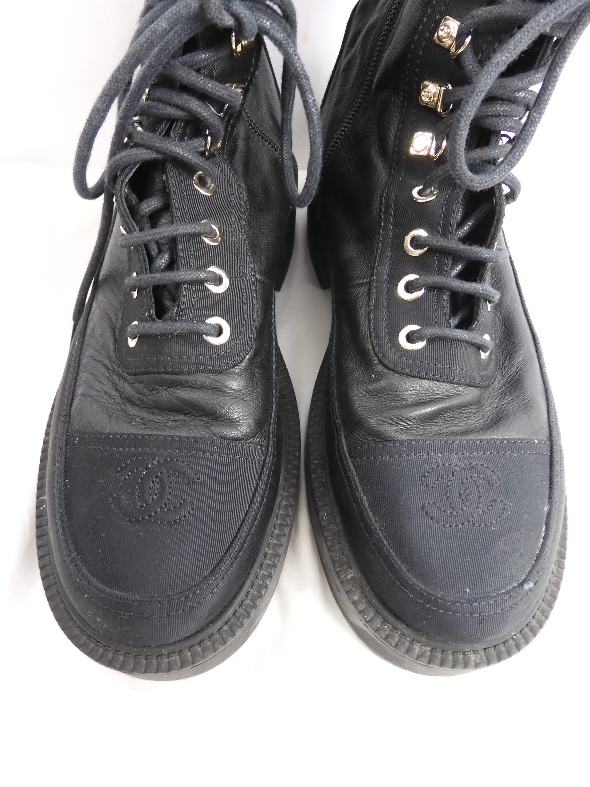 Chanel Combat Boots, Size 5 - Image 6