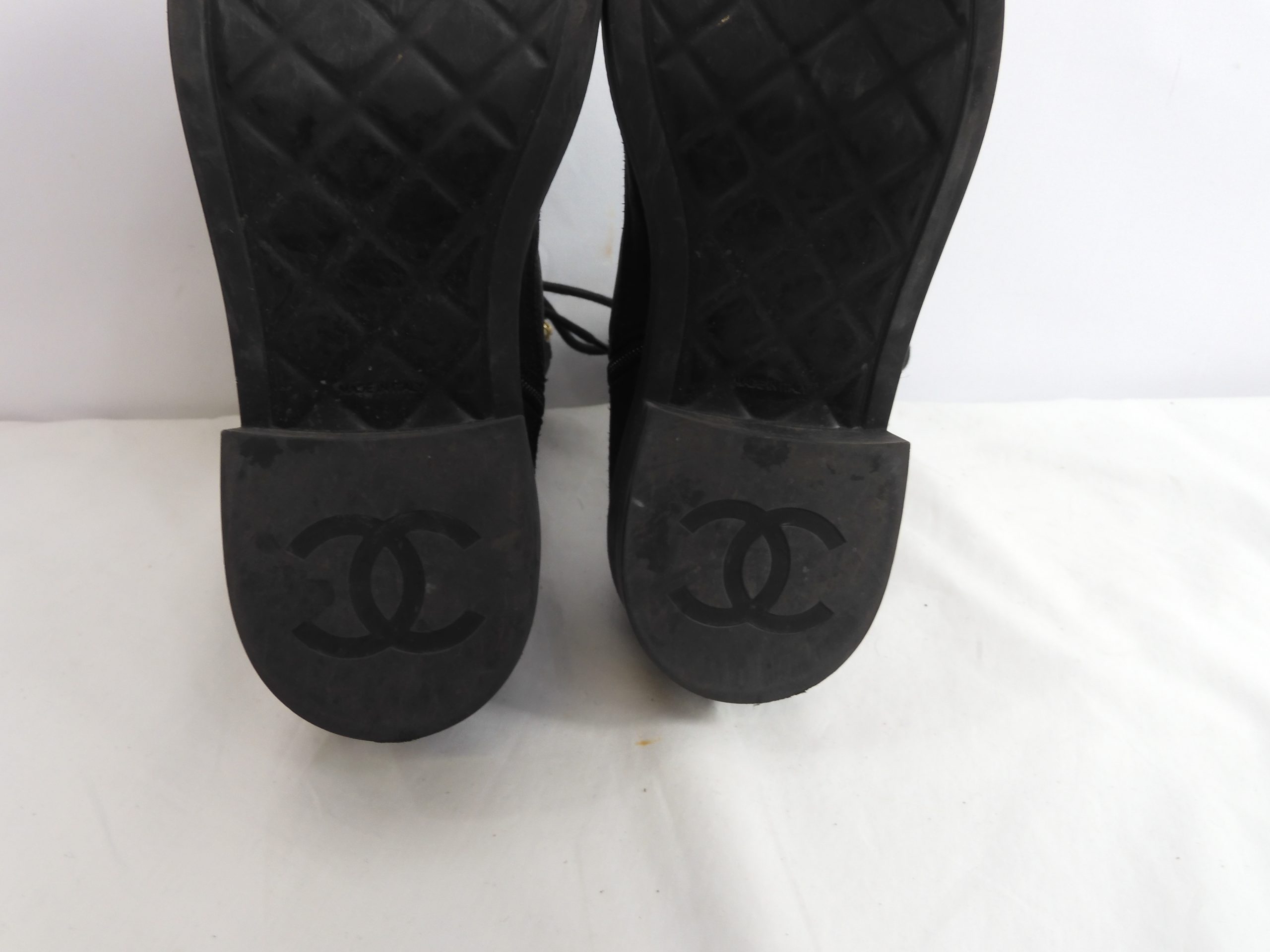 Chanel Combat Boots, Size 5 - Image 13