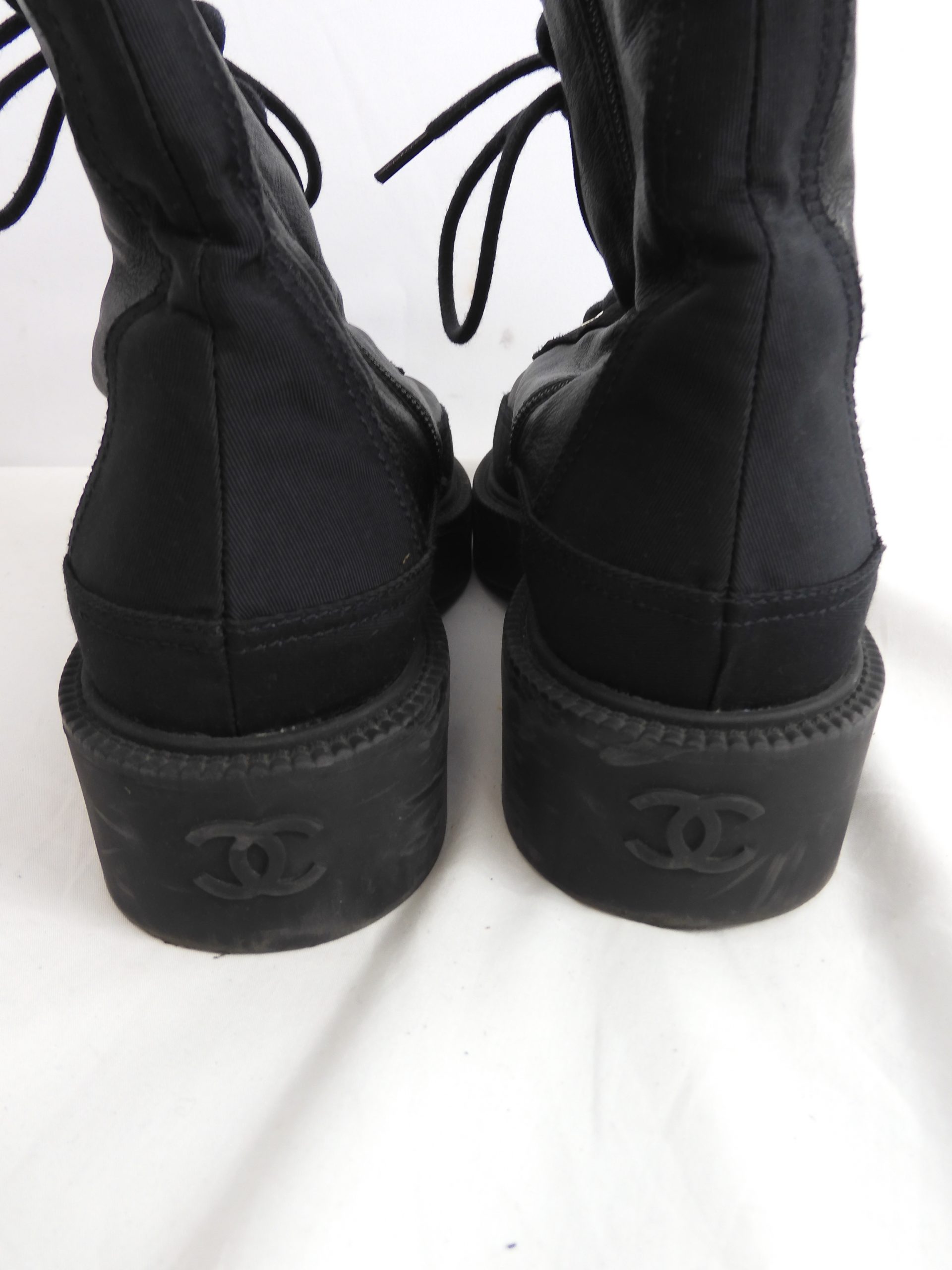 Chanel Combat Boots, Size 5 - Image 14
